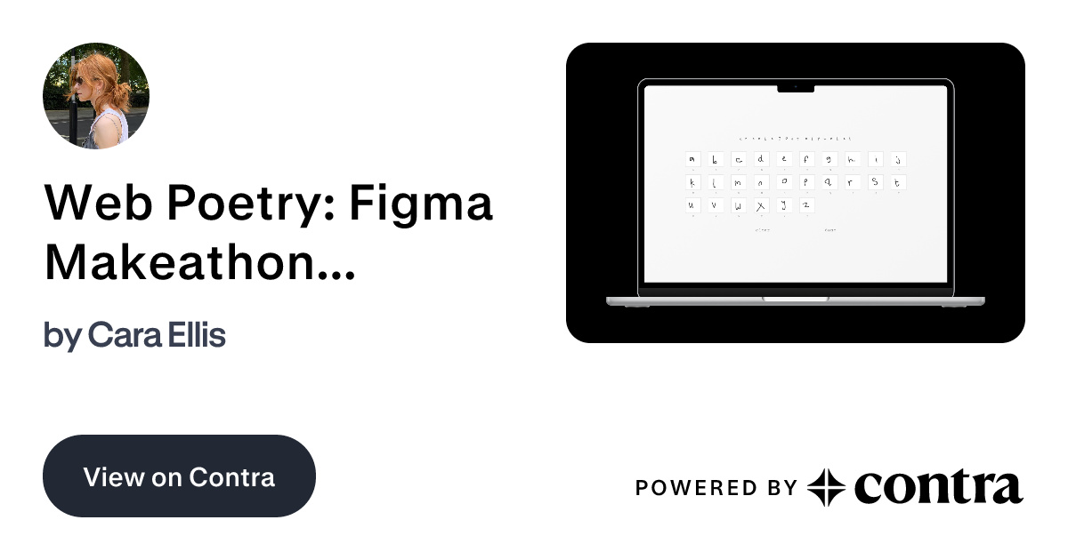 Web Poetry: Figma Makeathon Grand Prize Winner by Cara Ellis
