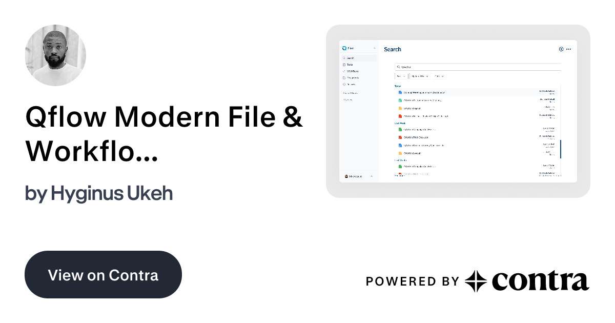 Qflow Modern File & Workflow Management Platform by Hyginus Ukeh