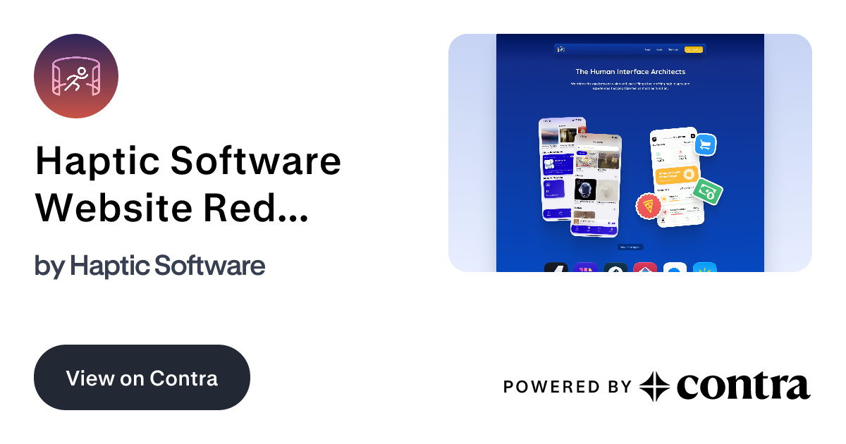 Haptic Software Website Redesign by Tyler Reckart
