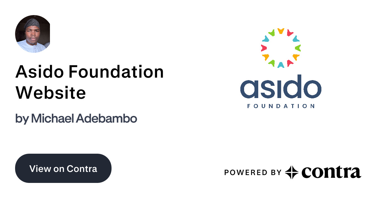Asido Foundation Website by Michael Adebambo