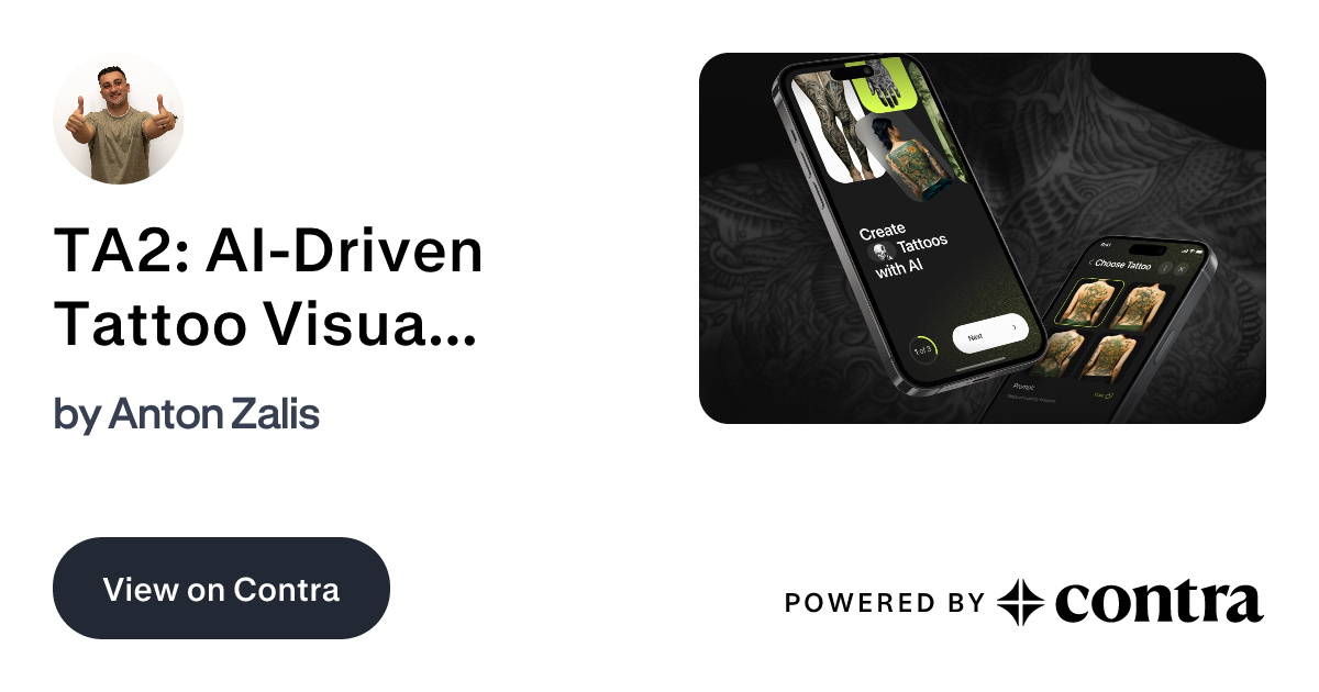 TA2: AI-Driven Tattoo Visualization Mobile App by Anton Zalis
