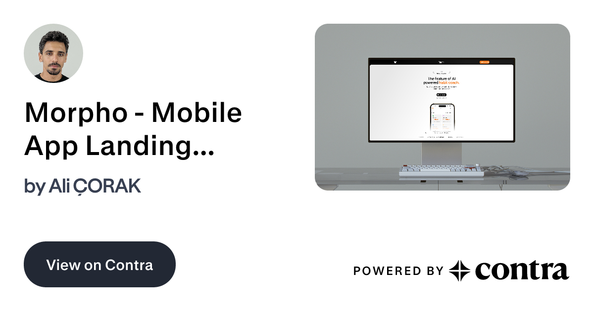 Morpho - Mobile App Landing Page by Ali ÇORAK