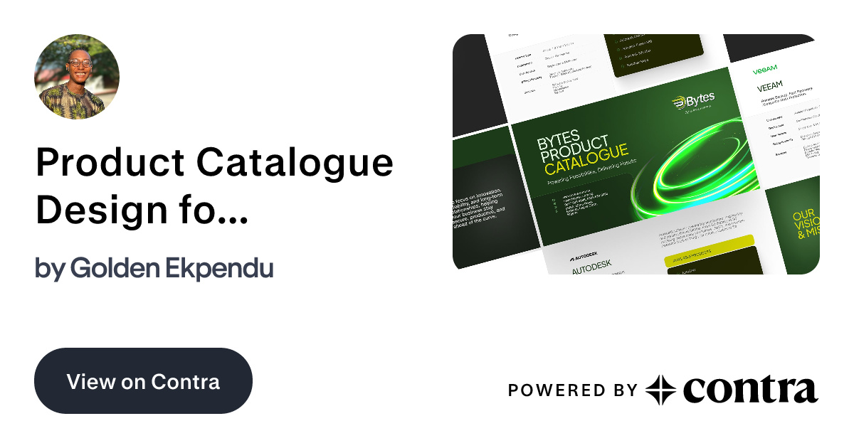 Product Catalogue Design for Bytes Ahead Limited by Golden Ekpendu