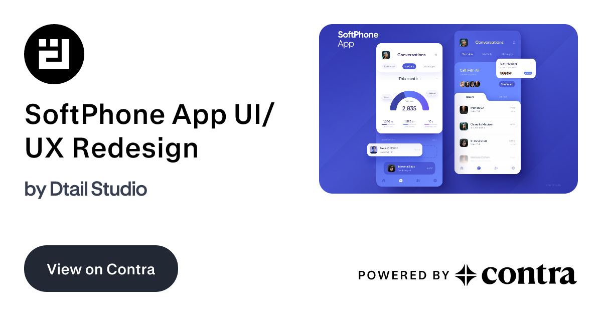 SoftPhone App UI/UX Redesign by Dtail Studio