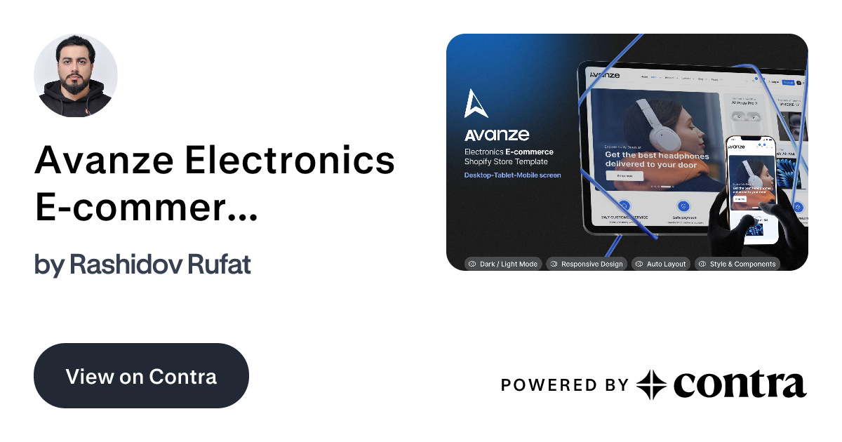 Avanze Electronics E-commerce UI Kit by Rashidov Rufat