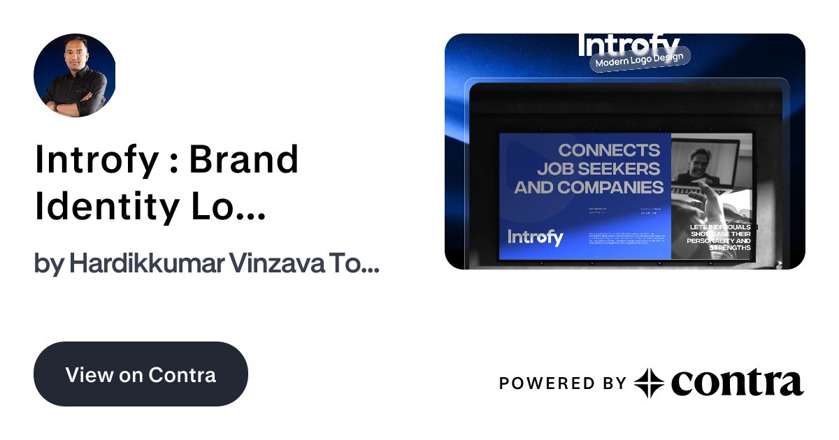 Introfy : Brand Identity Logo Design by Hardikkumar Vinzava Top 1% ...