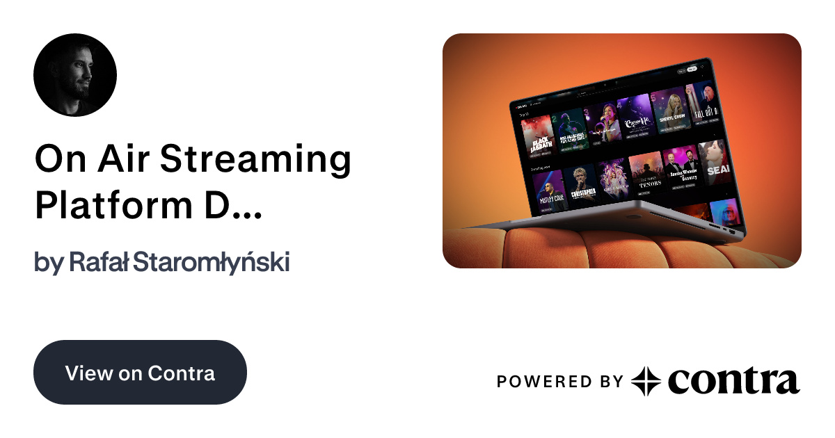 On Air Streaming Platform Design by Rafał Staromłyński