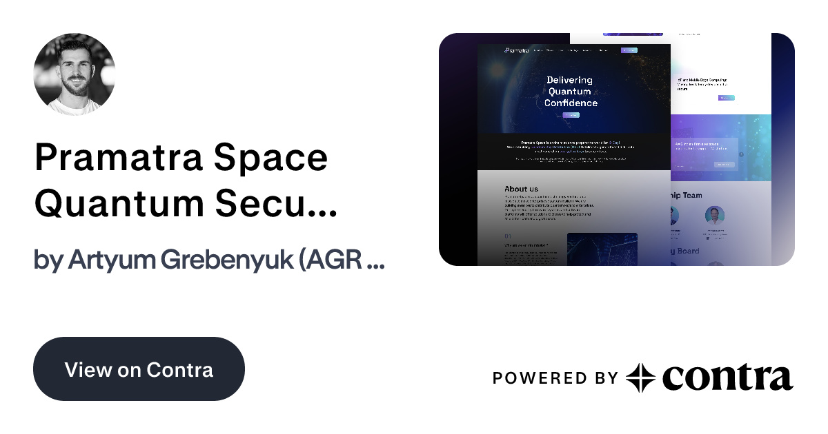 Pramatra Space Quantum Security Web Platform Development by Artyum ...