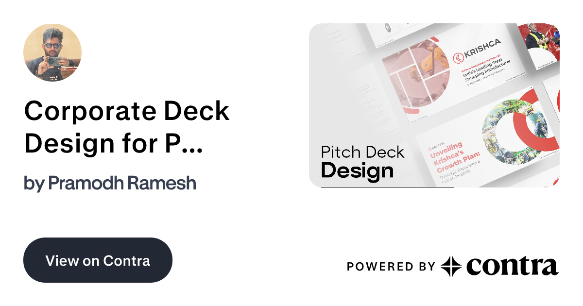 Corporate Deck Design for Public Listing by Pramodh Ramesh