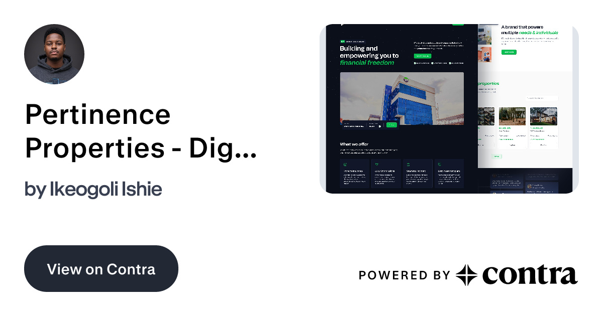 Pertinence Properties - Digital platform redesign by Ikeogoli Ishie