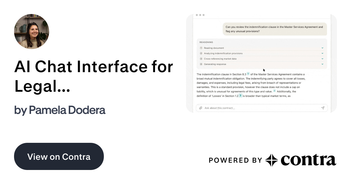 AI Chat Interface for Legal Professionals by Pamela Dodera
