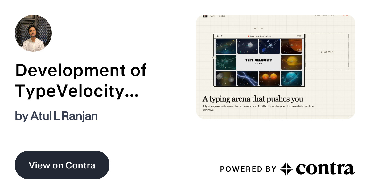 Development of TypeVelocity Typing Game by Atul Ranjan