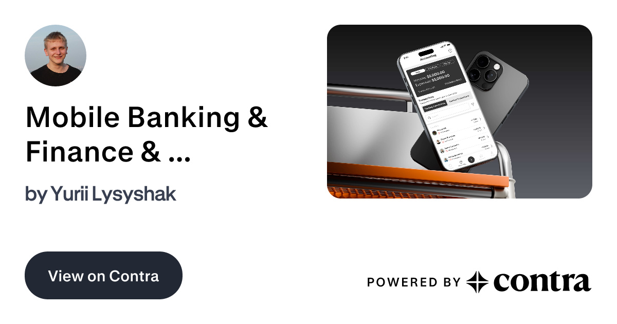 Mobile Banking & Accounting App UI UX by Yurii Lysyshak