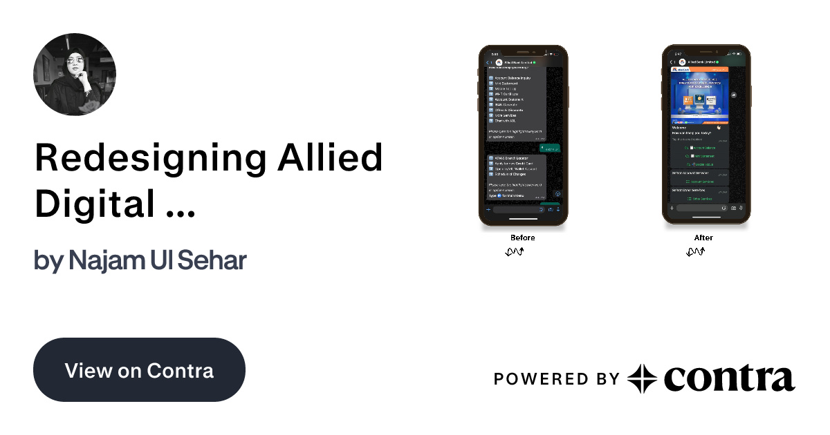 Redesigning Allied Digital Banking WhatsApp Experience by Najam Ul Sehar