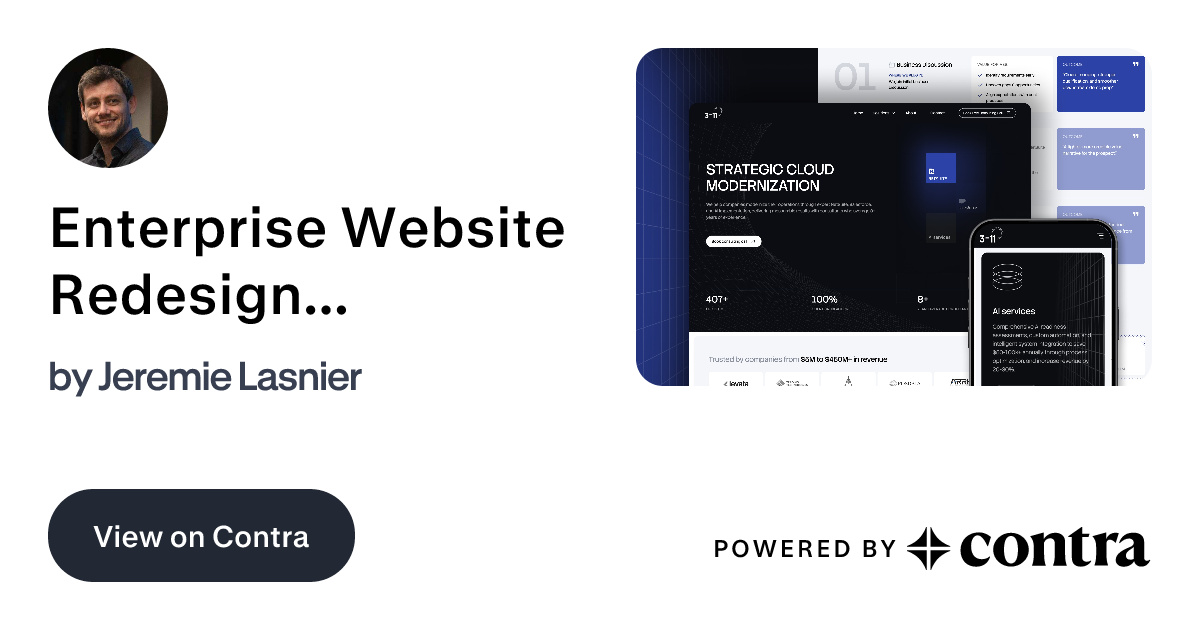 Enterprise Website Redesign for 3-11 Cloud Consulting by Jeremie Lasnier