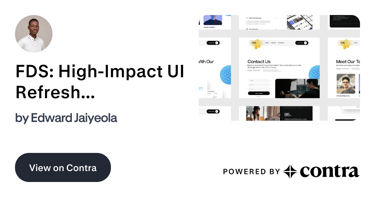 FDS: High-Impact UI Refresh for a Tech-Forward Agency by Edward Jaiyeola