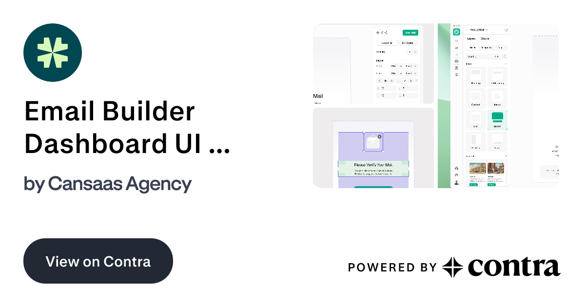 Email Builder Dashboard UI Design by Cansaas Agency