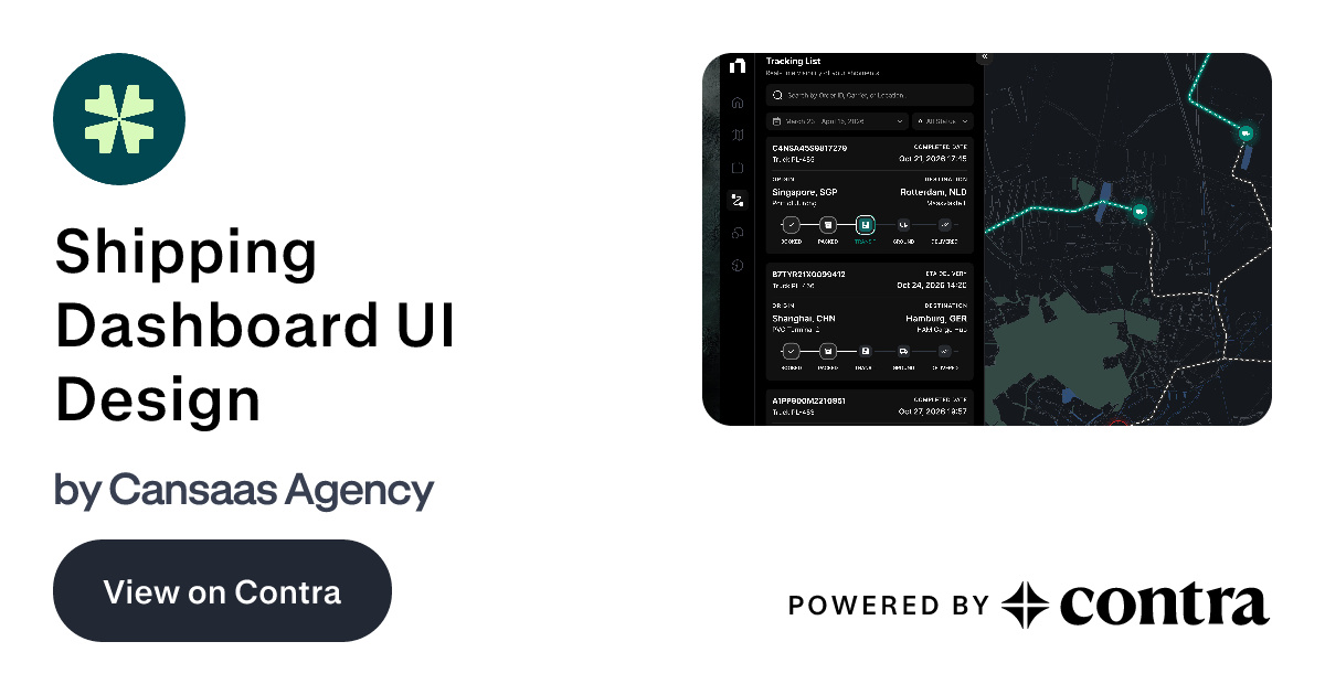 Shipping Dashboard UI Design by Cansaas Agency