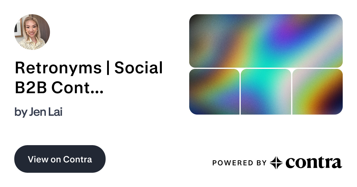 Retronyms | Social B2B Content & Organic Growth Design by Jen Lai