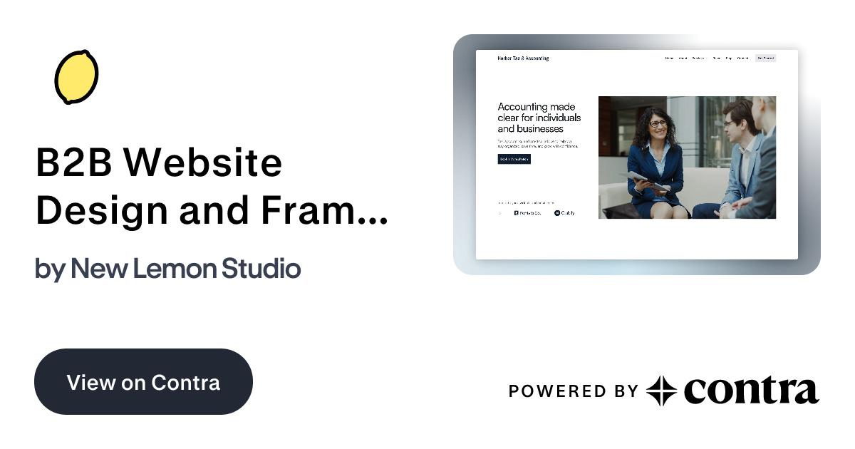 B2B Website Design and Framer Development for Tax & Accounting by New ...