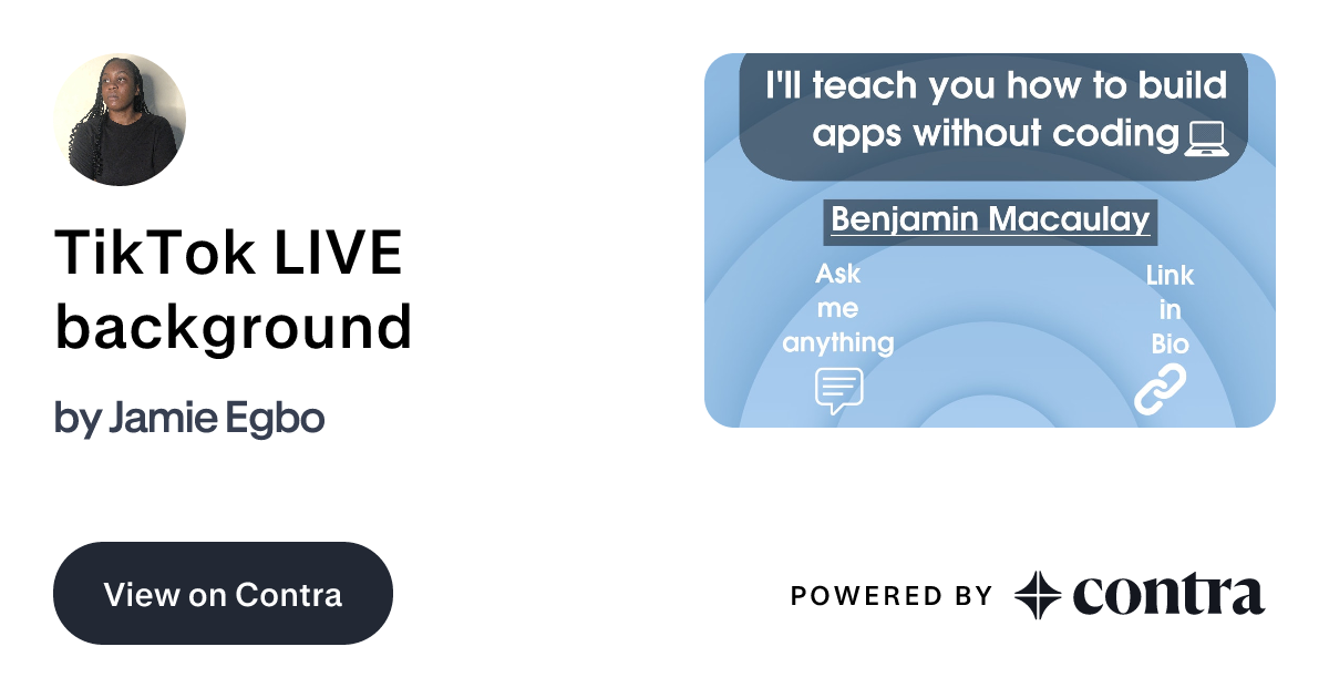 TikTok LIVE background by Jamie Egbo