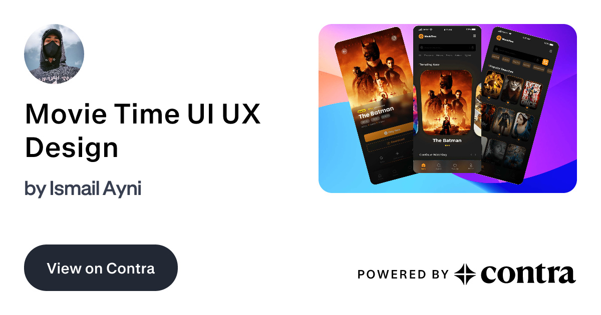 Movie Time UI UX Design by Ismail Ayni