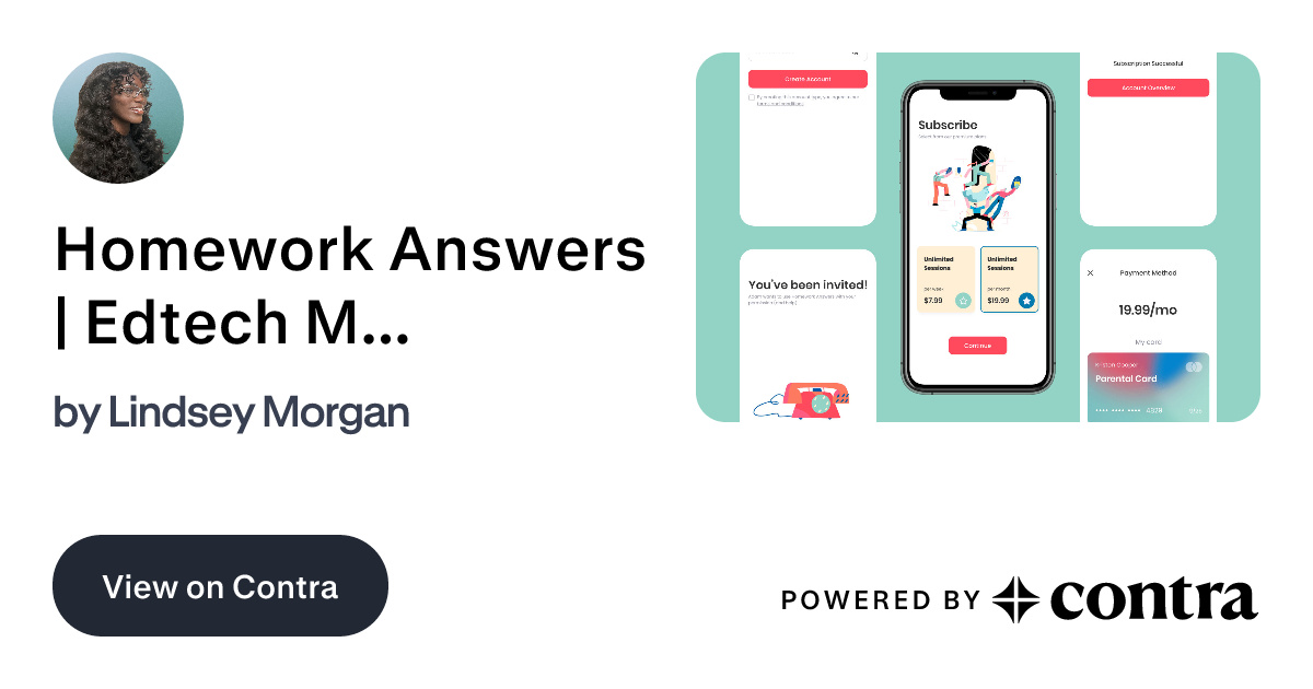 Homework Answers | Edtech Mobile App by Lindsey Morgan
