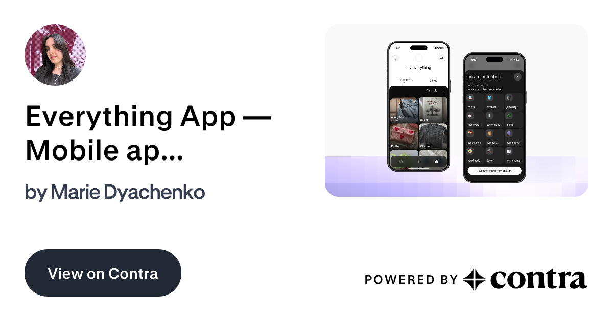 Everything App –– Mobile app design by Marie Dyachenko