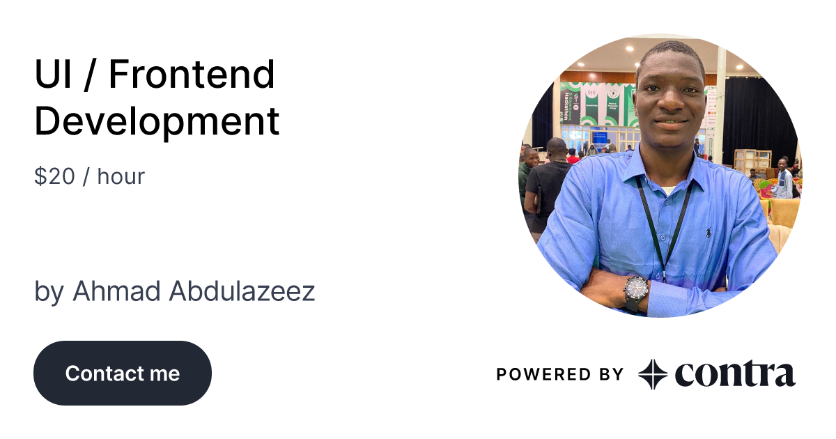 UI / Frontend Development by Ahmad Abdulazeez
