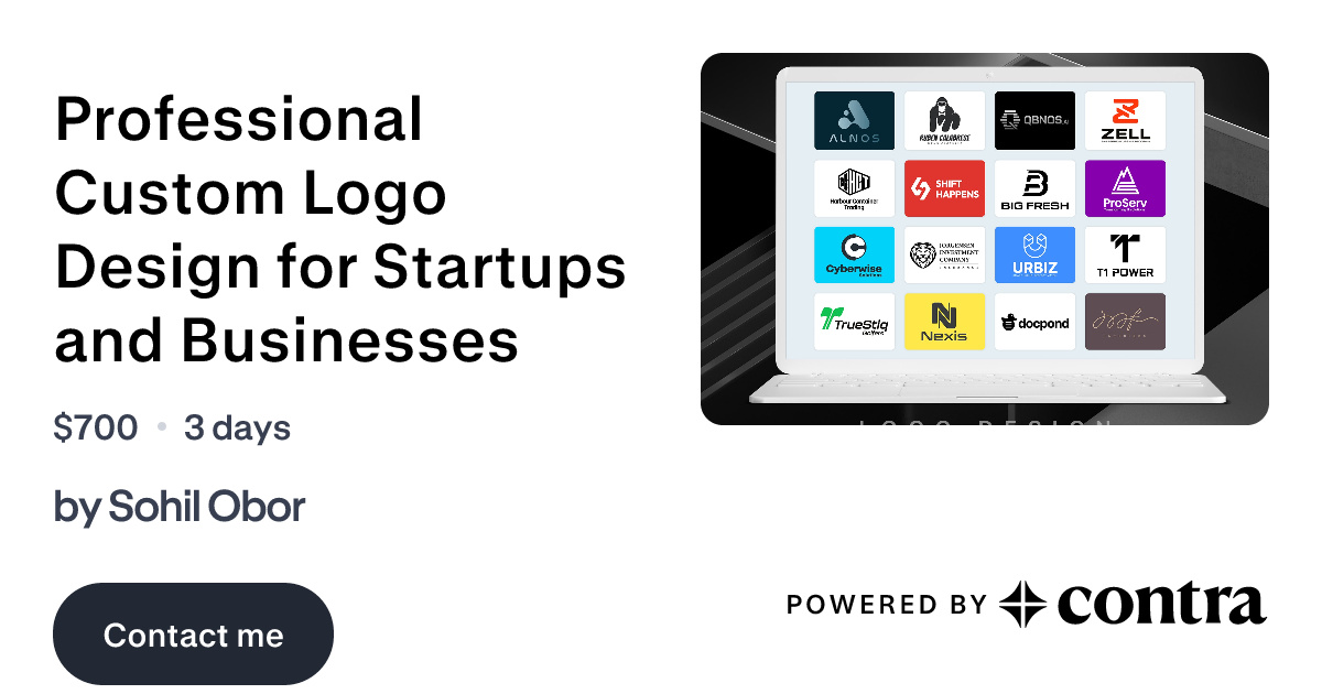 Professional Custom Logo Design for Startups and Businesses by Sohil Obor