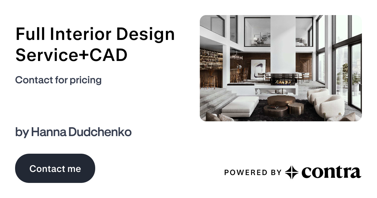 Full Interior Design Service+CAD by Hanna Dudchenko