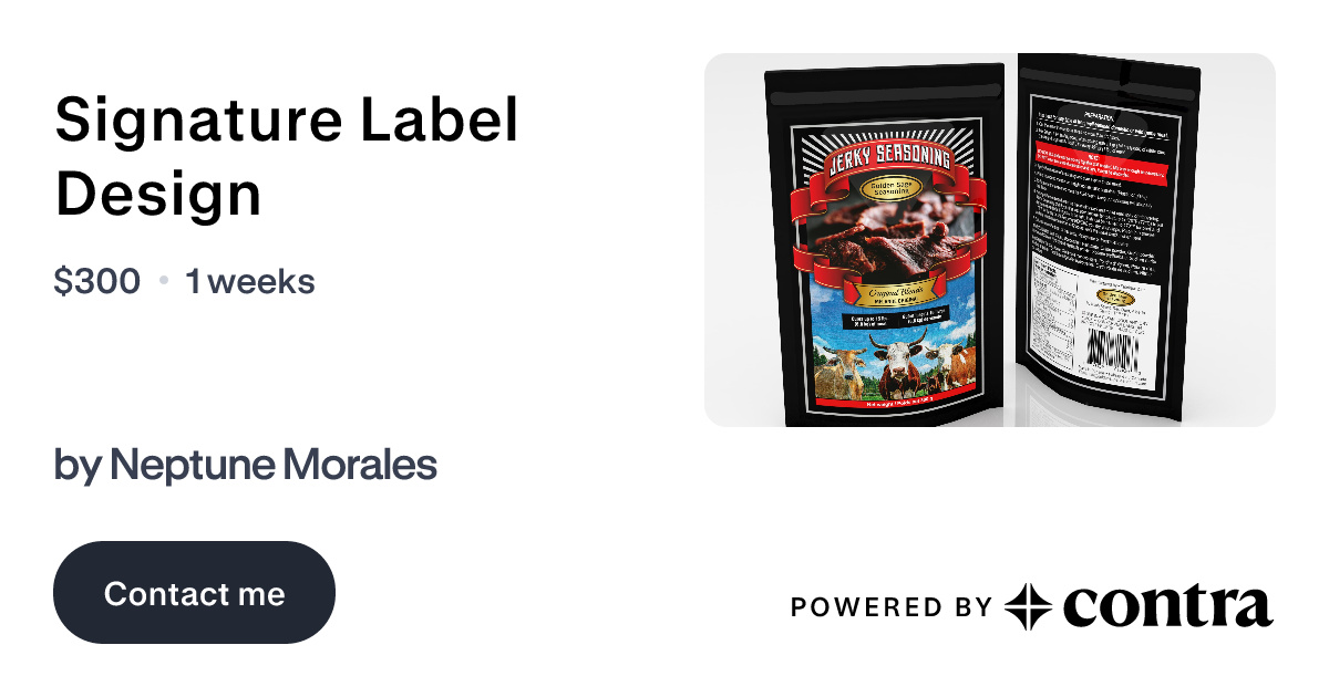 Signature Label Design by Neptune Morales