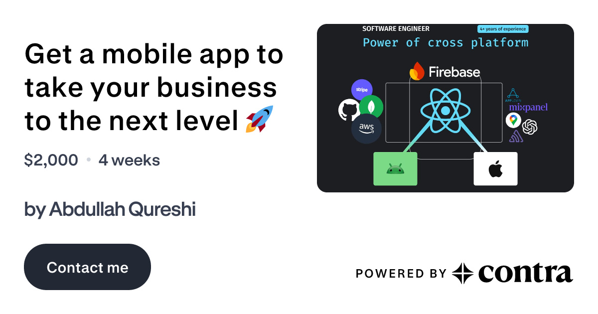 Get a mobile app to take your business to the next level 🚀 by Abdullah ...