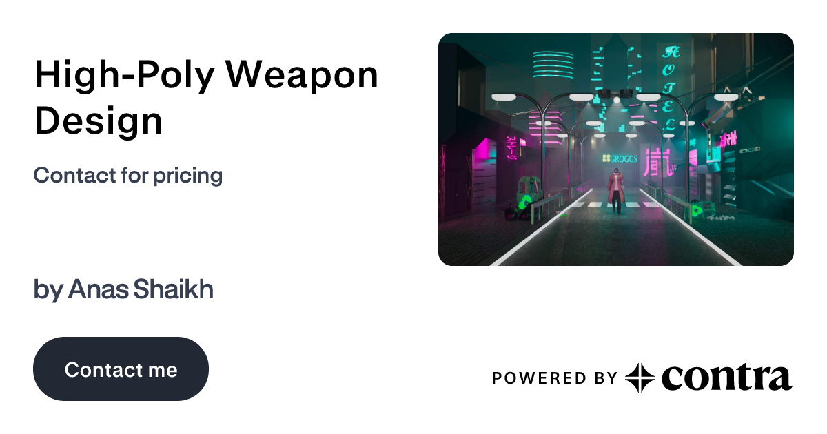 High-Poly Weapon Design by Anas Shaikh