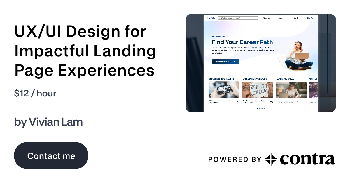 UX/UI Design for Impactful Landing Page Experiences by Vivian Lam
