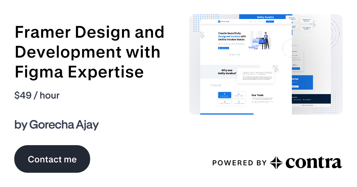 Framer Design and Development with Figma Expertise by Ajay Gorecha