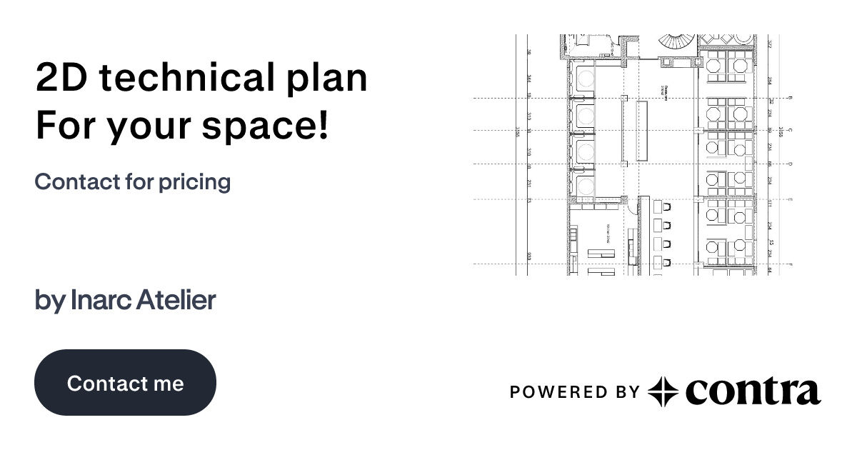 2D technical plan For your space! by Inarc Atelier