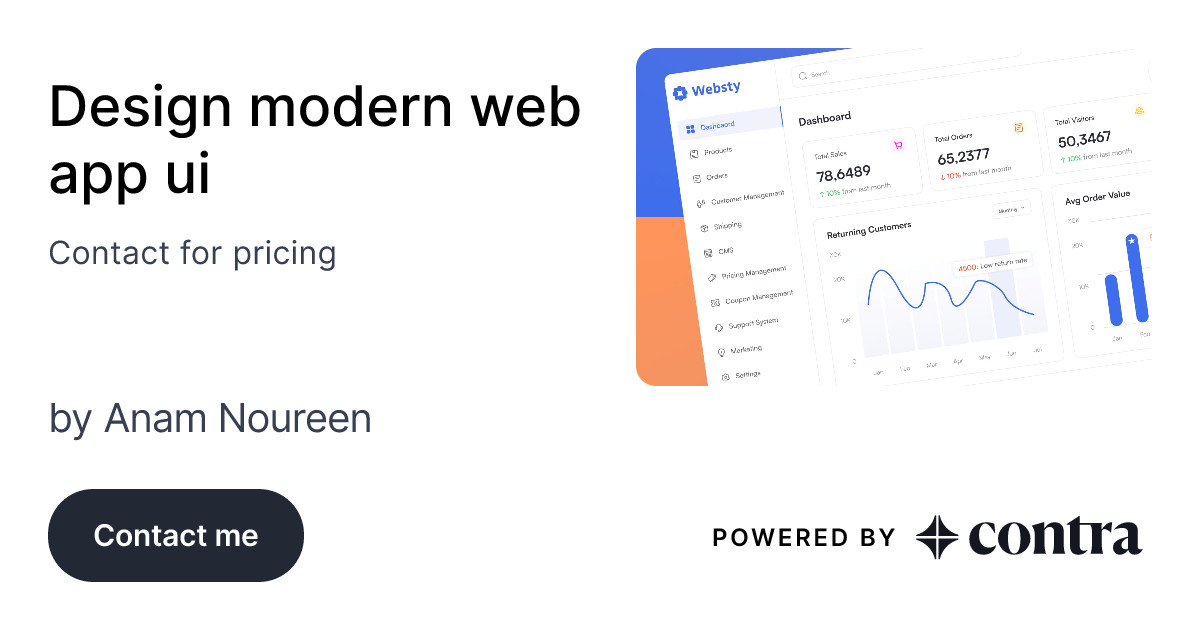Design modern web app ui by Anam Noureen