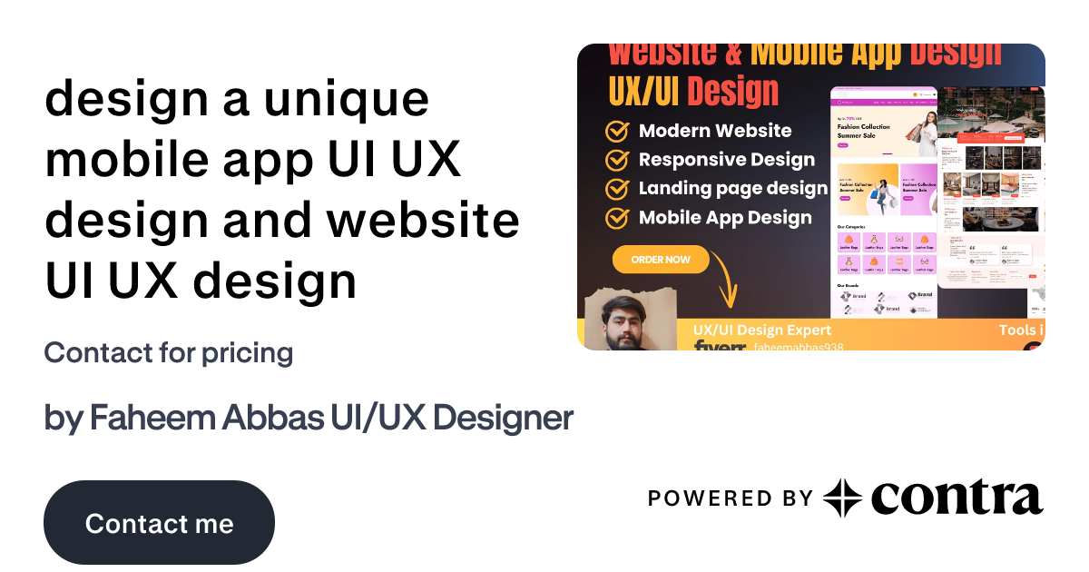 design a unique mobile app UI UX design and website UI UX design by ...