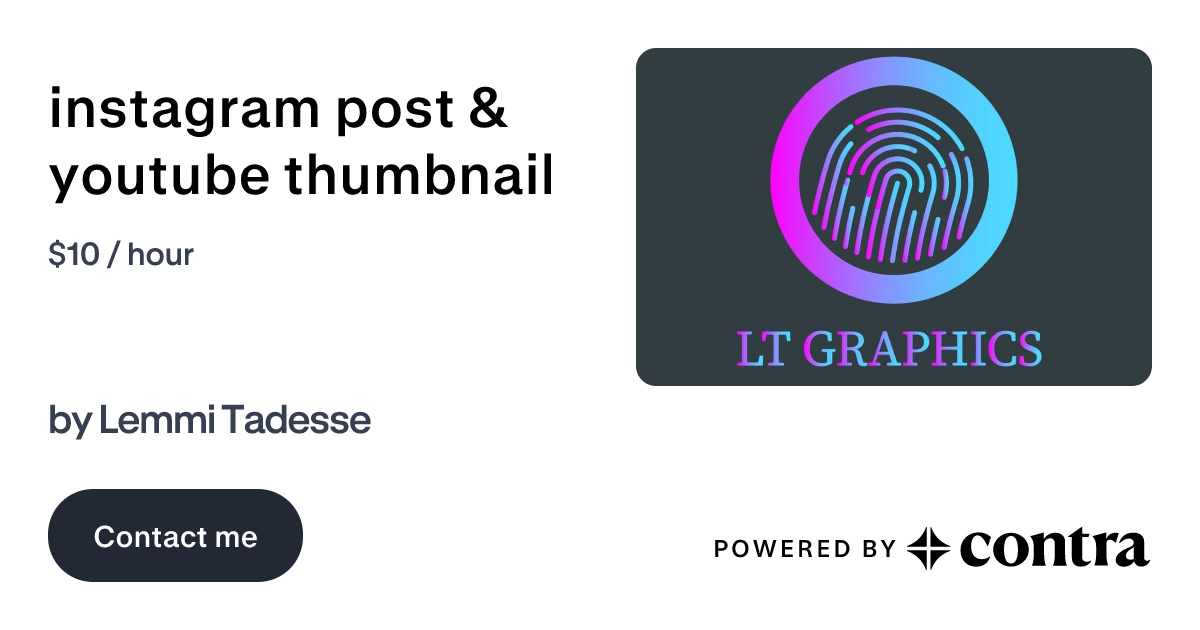 instagram post & youtube thumbnail by Lemmi Tadesse