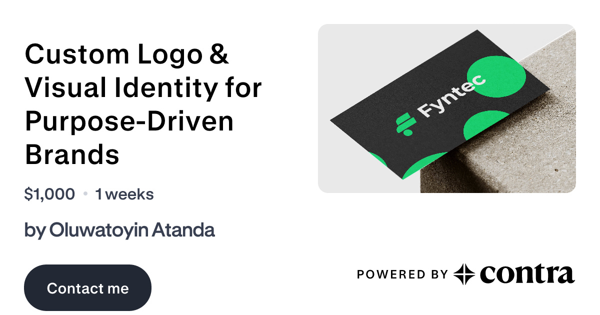 Custom Logo & Visual Identity for Purpose-Driven Brands by Oluwatoyin ...