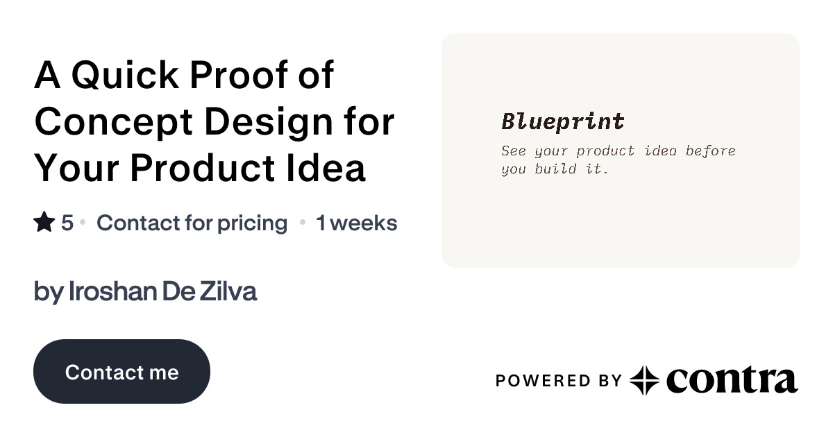 A Quick Proof of Concept Design for Your Product Idea by Iroshan De Zilva