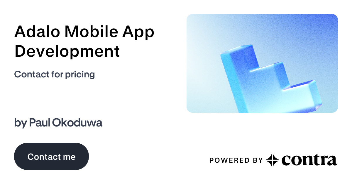 Adalo Mobile App Development by Paul Okoduwa