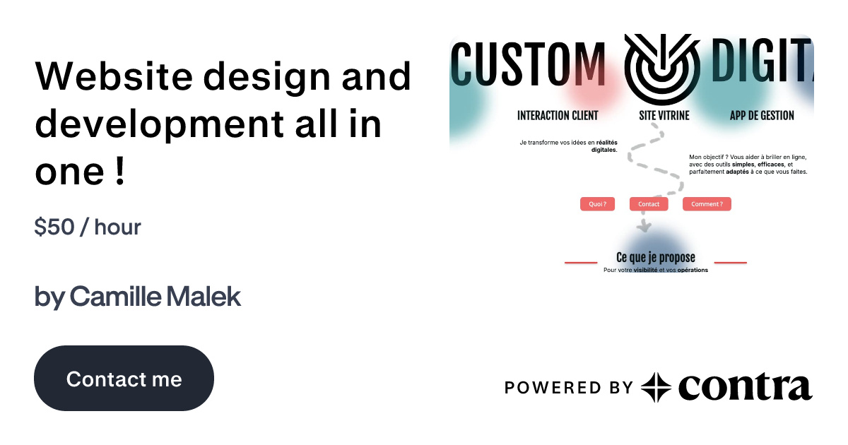 Website design and development all in one ! by Camille Malek