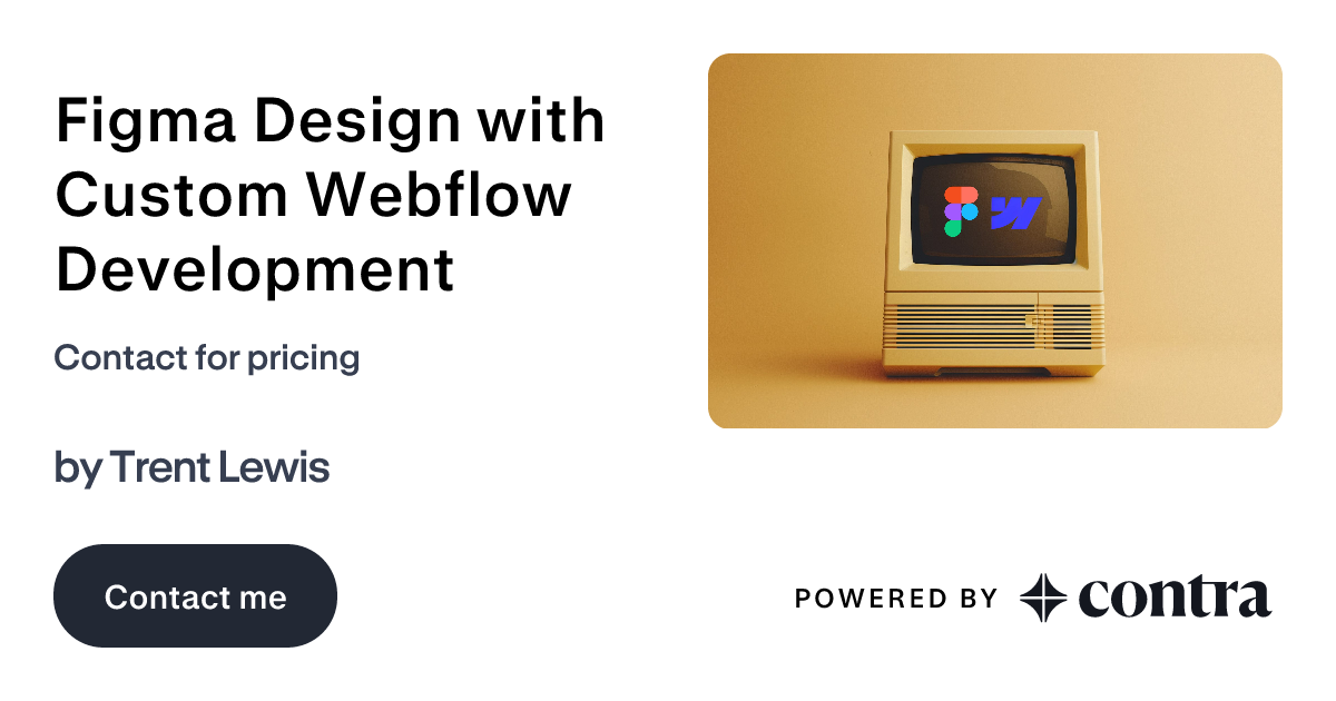 Figma Design with Custom Webflow Development by Trent Lewis