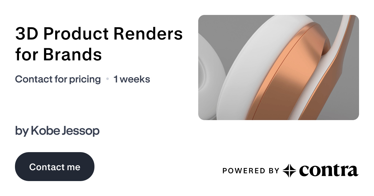3D Product Renders for Brands by Kobe Jessop