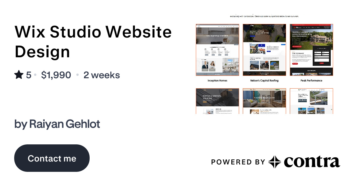 Wix Studio Website Design by Raiyan Gehlot