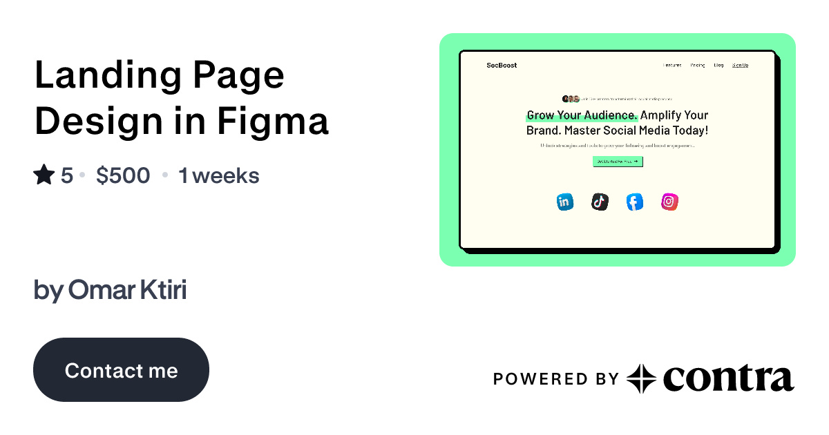 Landing Page Design in Figma by Omar Ktiri