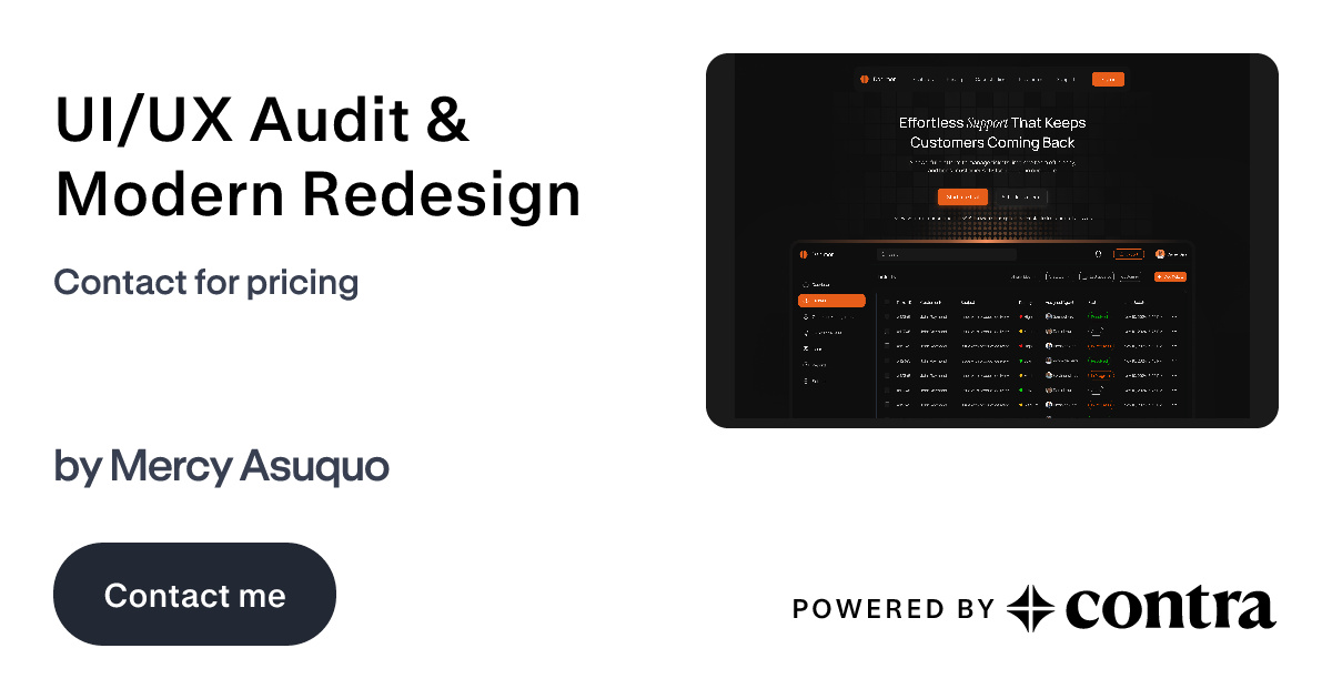 UI/UX Audit & Modern Redesign by Mercy Asuquo