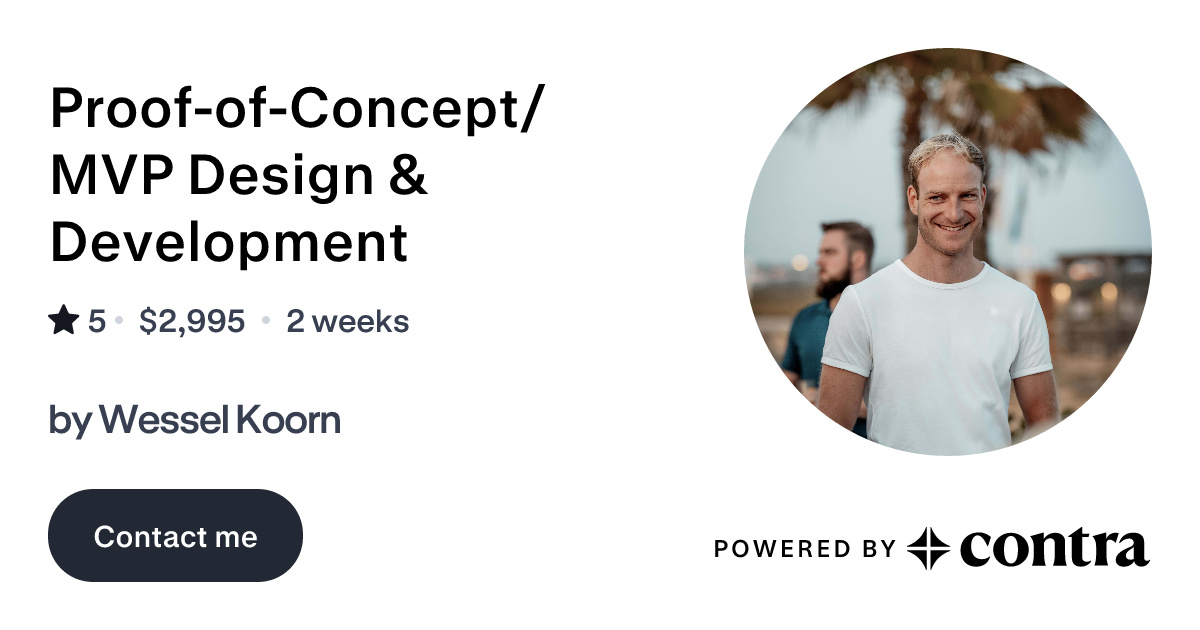 Proof-of-Concept/MVP Design & Development by Wessel Koorn